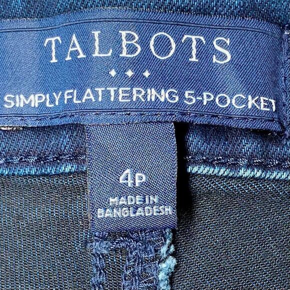 Talbots Simply Flattering Five Pocket Ankle Jeans in Dark Blue Wash Women’s 4P - Picture 8 of 9